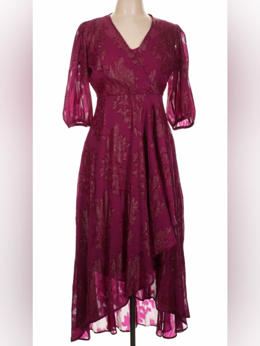 Calvin Klein Metallic Burnout Wedding Guest & Mother of the Bride Dress NWOT 10 - Picture 11 of 12
